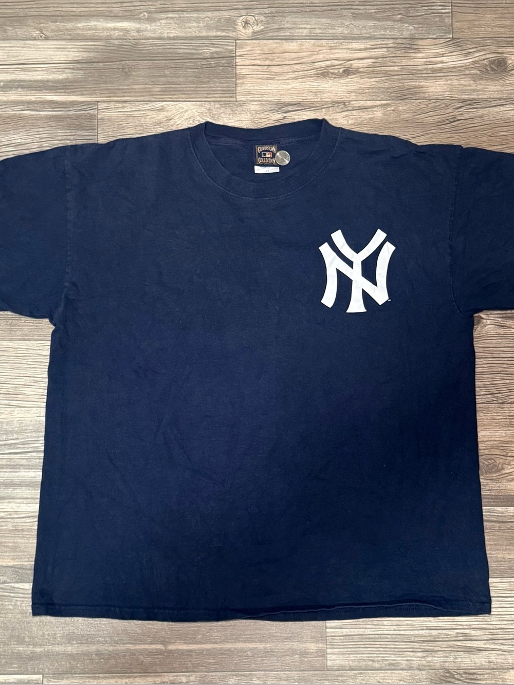 Vintage MLB New York Yankees Mickey Mantle 7 Navy T-Shirt 2XL